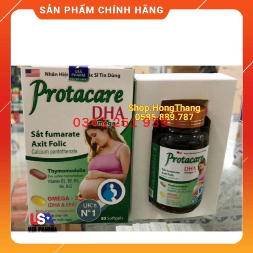 [Viên uống] PROTACARE DHA BỔ SUNG CANXI VÀ vitamin cho mẹ bầu trước và sau sinh | USA Pharma