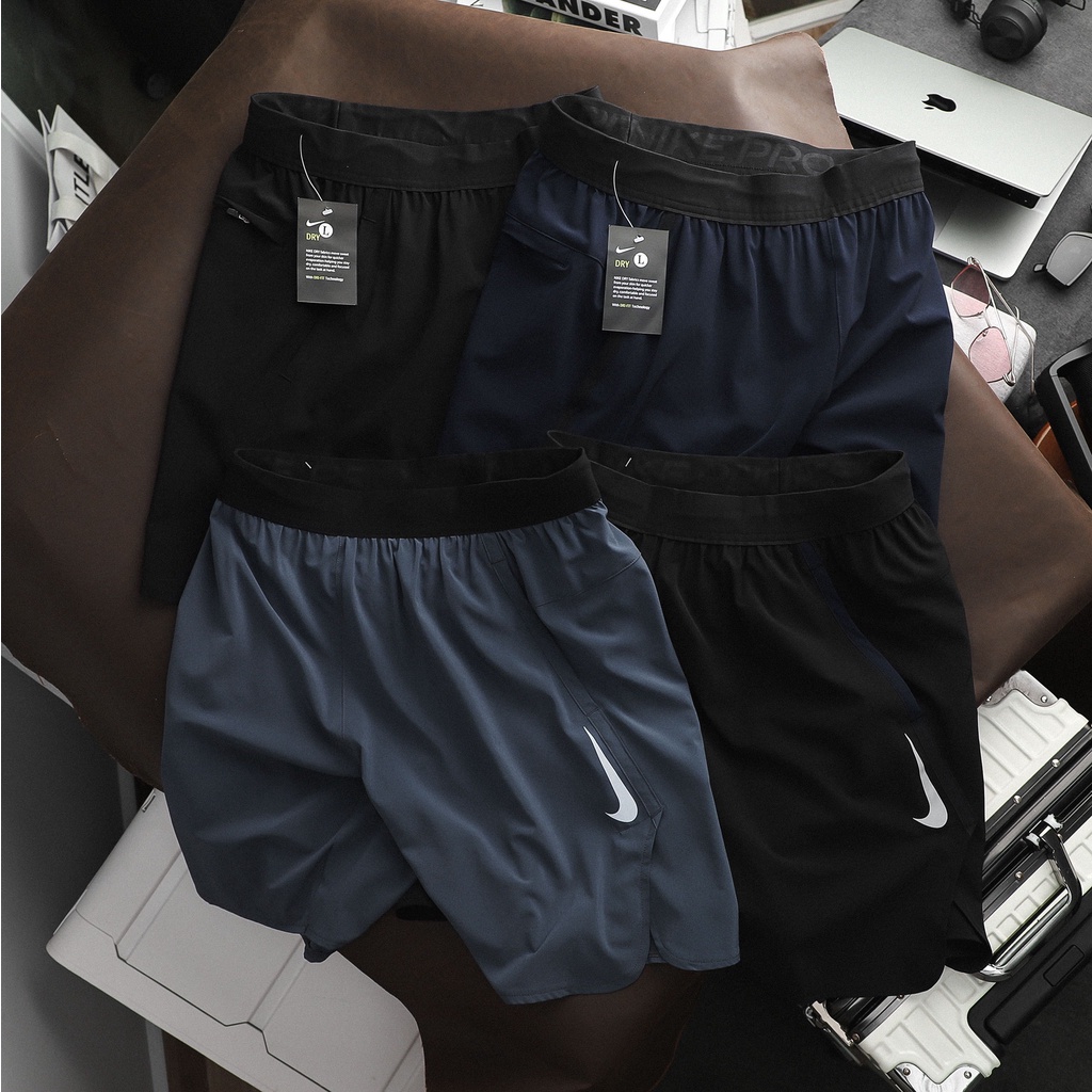 Quần short chạy bộ, tập gym chất vải xi giản phù hợp vận động, mặc siêu nhẹ, cực mát 9738