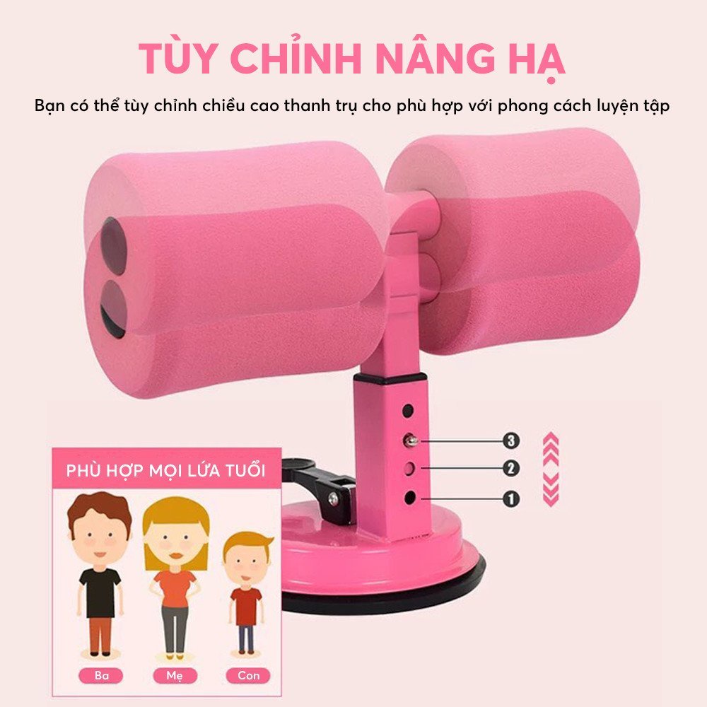 Dụng cụ tập cơ bụng có đế hít chân không G01 dụng cụ đa năng tại nhà phiên bản cao cấp GrownTech