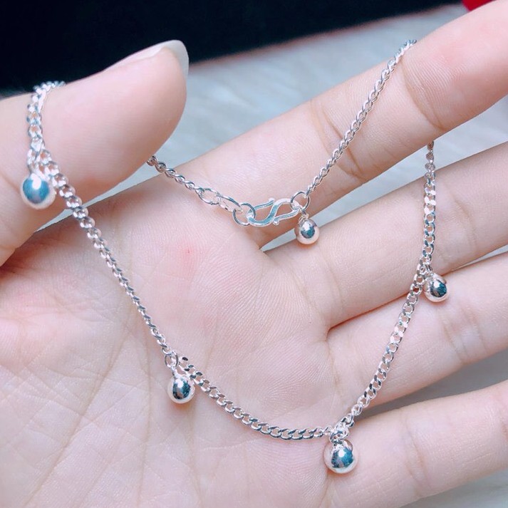 [Mã FARSSTGRE giảm 5K đơn bất kỳ] LẮC CHÂN BẠC TA BIBI SILVER , LẮC CHÂN NỮ GẮN CHUÔNG NHỎ XINH XẮN