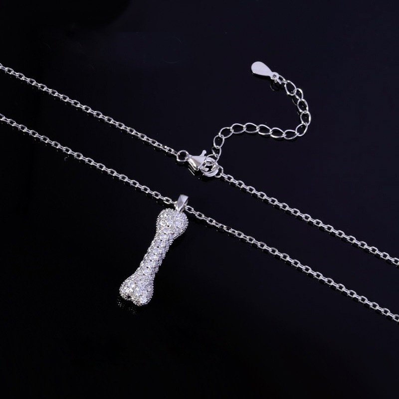 Vòng cổ hình xương chó phong cách hiphop đường phố cho nam nữ