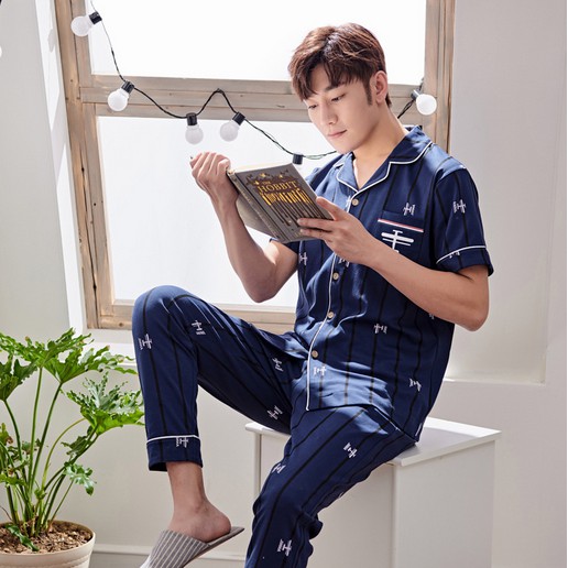 ĐỒ BỘ MẶC NHÀ NAM| BỘ PIJAMA NAM CỘC TAY | BigBuy360 - bigbuy360.vn
