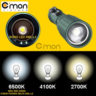 Đèn pin siêu sáng C'mon Power DELTA XML-L2 (không bao gồm pin và sạc)