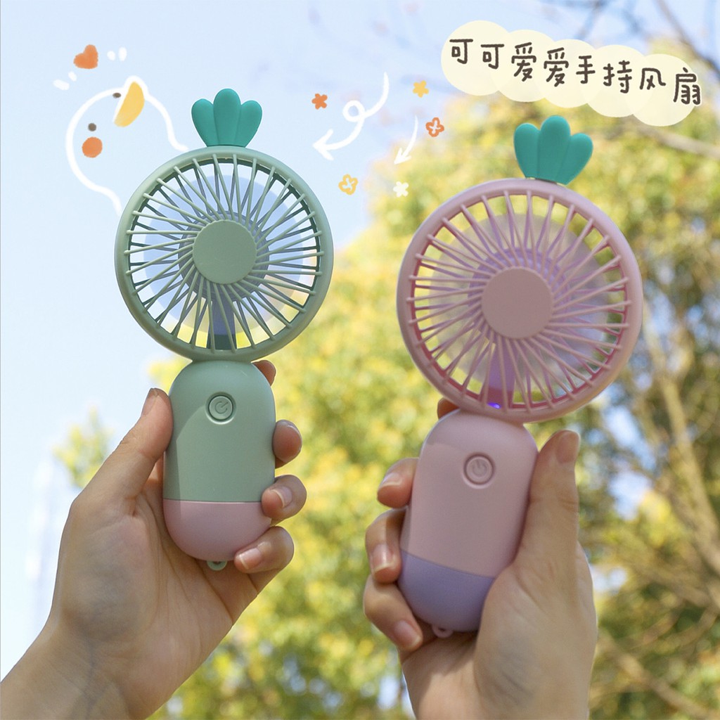 Quạt Tích Điện Handy Fan 300mAh,Quạt Cầm Tay mini Bỏ Túi, Kèm Cáp Sạc Usb Công Suất 4.5W Sủ Dụng 3 Giờ Full Box | BigBuy360 - bigbuy360.vn