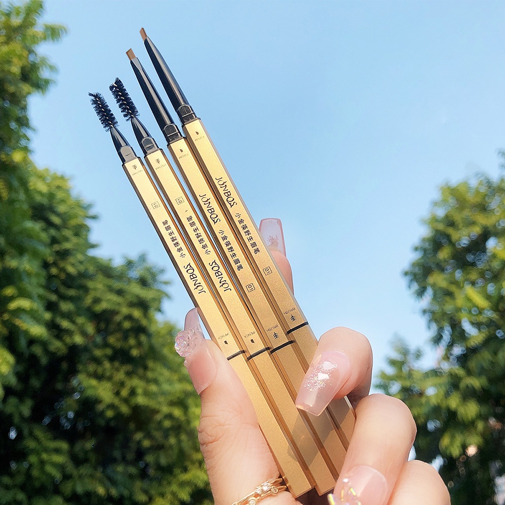♕Jiaobosi Jonbos Vàng Nhỏ Đũa Hoang Dã Bút Chì Kẻ Lông Mày Chống Thấm Nước Và Không Dễ Decolorize Quay Tự Động Tinh Tế Tam Giác Kẻ Lông Mày bút Chì