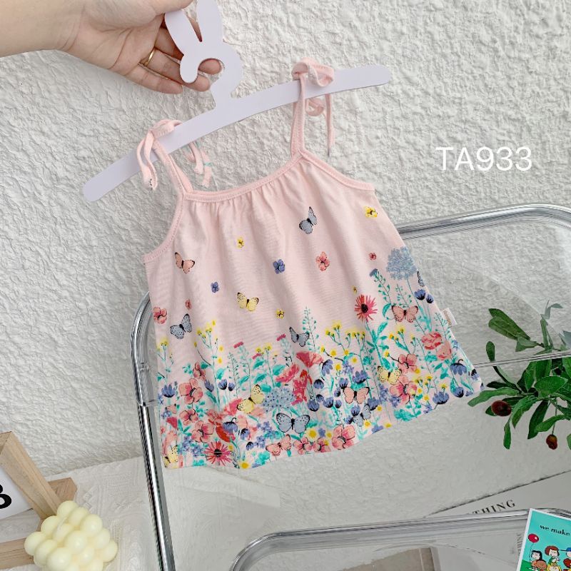 Sét bộ hai dây chất cotton mềm, mát, nhẹ cho bé gái