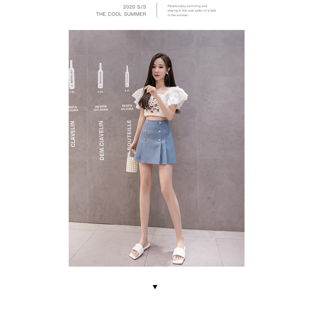 [Hàng order QC] HLCV03 Chân Váy Chữ A Xếp Ly Ngắn Kiểu Dáng Trẻ Trung 2021 | BigBuy360 - bigbuy360.vn
