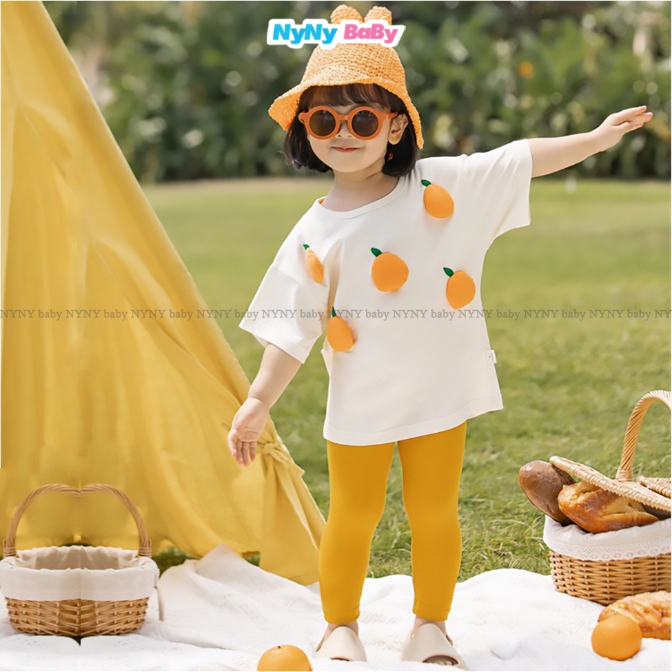 Quần Legging Dài Thu Đông Cho Bé Gái Vải Thun Cotton Co Giãn 4 Chiều Thoải Mái Thời Trang Từ 8 - 24Kg