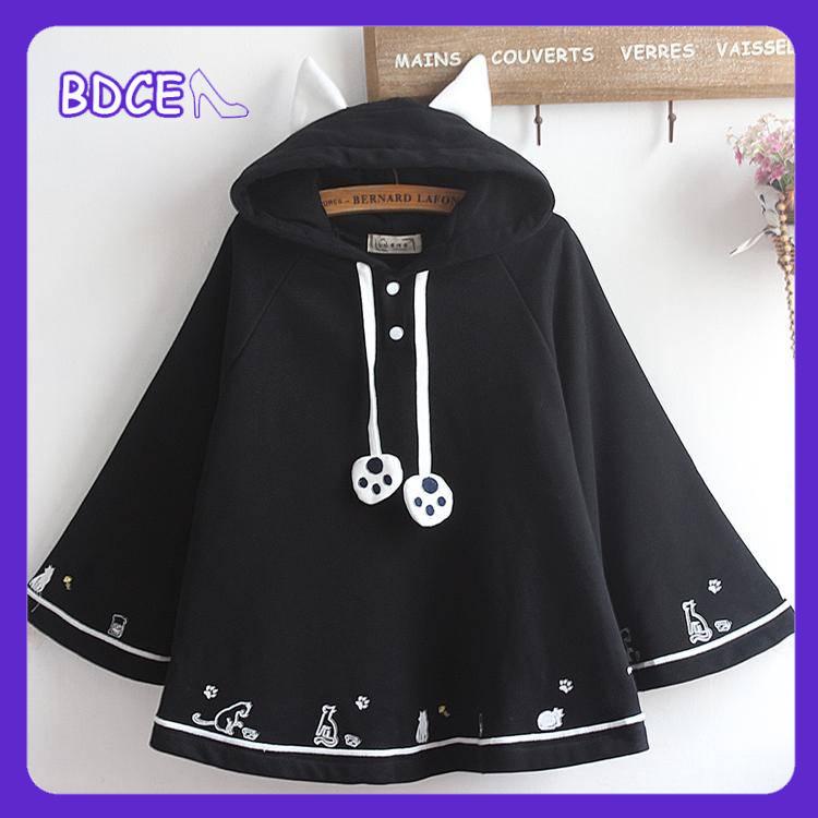 Áo Sweater Cỡ Lớn Phối Tai Thỏ Kiểu Nhật Bản Dễ Thương Thời Trang Thu Đông Cho Học Sinh