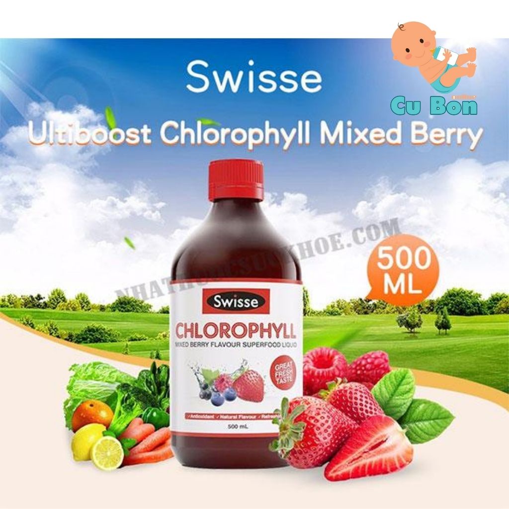 Nước diệp lục Swisse Chlorophyll của Úc 500ml hương vị thơm ngon dễ uống tốt cho sức khoẻ