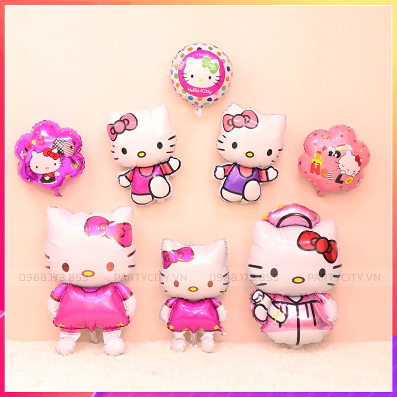 Bóng hình mèo Hello Kitty đáng yêu trang trí tiệc sinh nhật cho bé