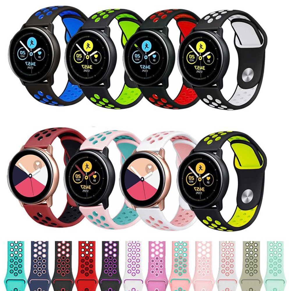 Dây đeo bằng silicon 20mm/22mm thay thế cho Samsung Galaxy Watch 46mm/Gear S3 Frontier Active 2 40mm 44mm