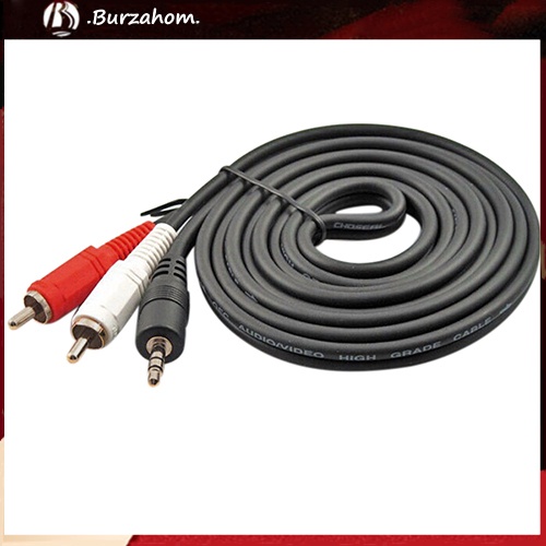 Dây Cáp Âm Thanh Chuyển Đổi Giắc Cắm 3.5mm 1 / 8 '' Sang 2 Rca Chuyên Dụng Cho Điện Thoại / Máy Tính