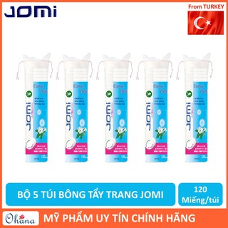 Combo Bông Tẩy Trang Jomi (120 Miếng/Túi)