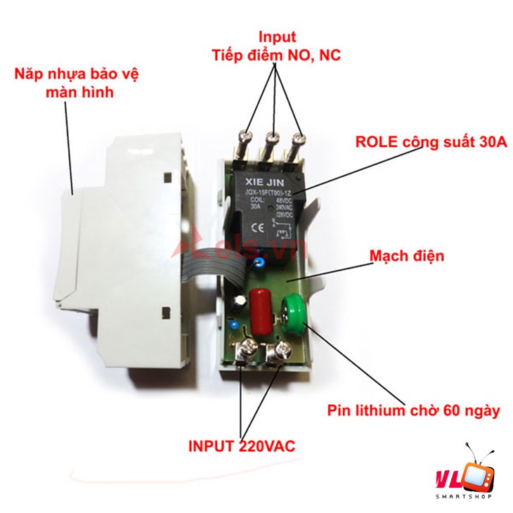 Công tắc hẹn giờ THC15A lập trình điện tử timer hẹn giờ điện tử 17 chương trình - Hàng chuẩn