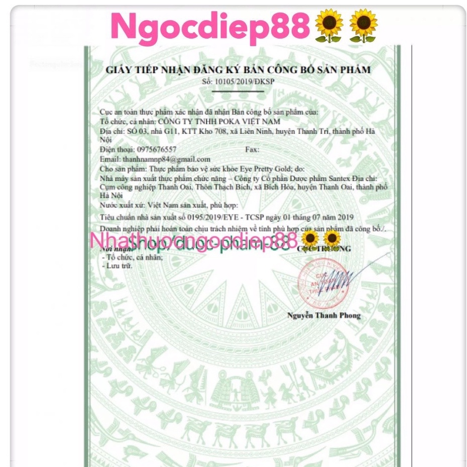 Viên uống bổ mắt EYE PRETTY GOLD - Hộp 30 viên