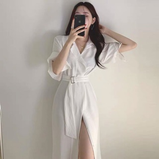 Váy sơ mi thắt eo tôn dáng