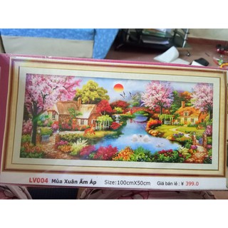 Tranh đính đá Tổ ấm hạnh phúc 100*50cm