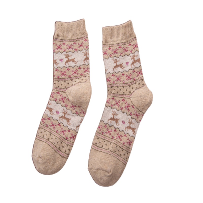 Xiangbao Vớ Len Giả Họa Tiết Sọc / Tuần Lộc Giáng Sinh Mùa Đông Cho Nữ