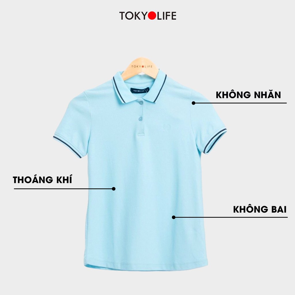 [Mã WABRSWK giảm 10% đơn từ 250k] Áo phông Polo Nữ TOKYOLIFE cổ Đức pha viền I9POL502G