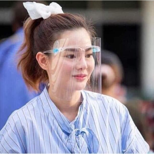 TẤM CHẮN Face shield Mặt Nạ Bảo Hộ Y Tế Chống Dịch, Chống Giọt Bắn, Bụi Trong Suốt Nhựa PET, Khẩu Trang Nhựa