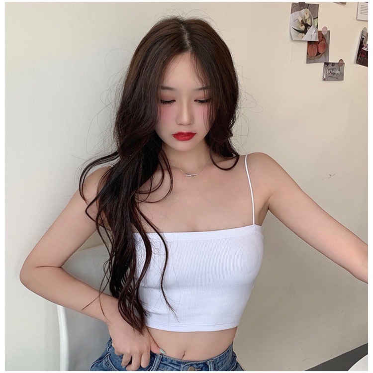 Áo hai dây Bape sợi bún ôm body chất bozip co giãn full 2 màu