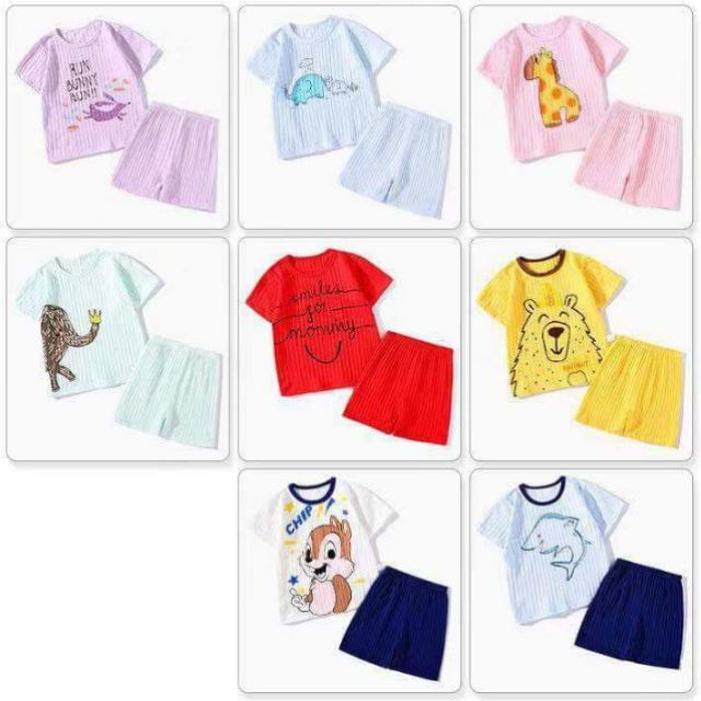 (Xả kho)Bộ cotton giấy bé trai, bé gái Quảng Châu túi zip-chọn màu