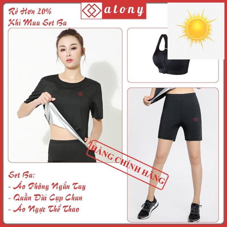 👠 Bộ Quần Áo Giảm Mỡ, Ép Cân ATONY Cao Cấp - Sinh Nhiệt, Đổ Mồ Hôi, Hỗ Trợ Tập Gym, Yoga, Zumba, Aerobic, Chạy Bộ