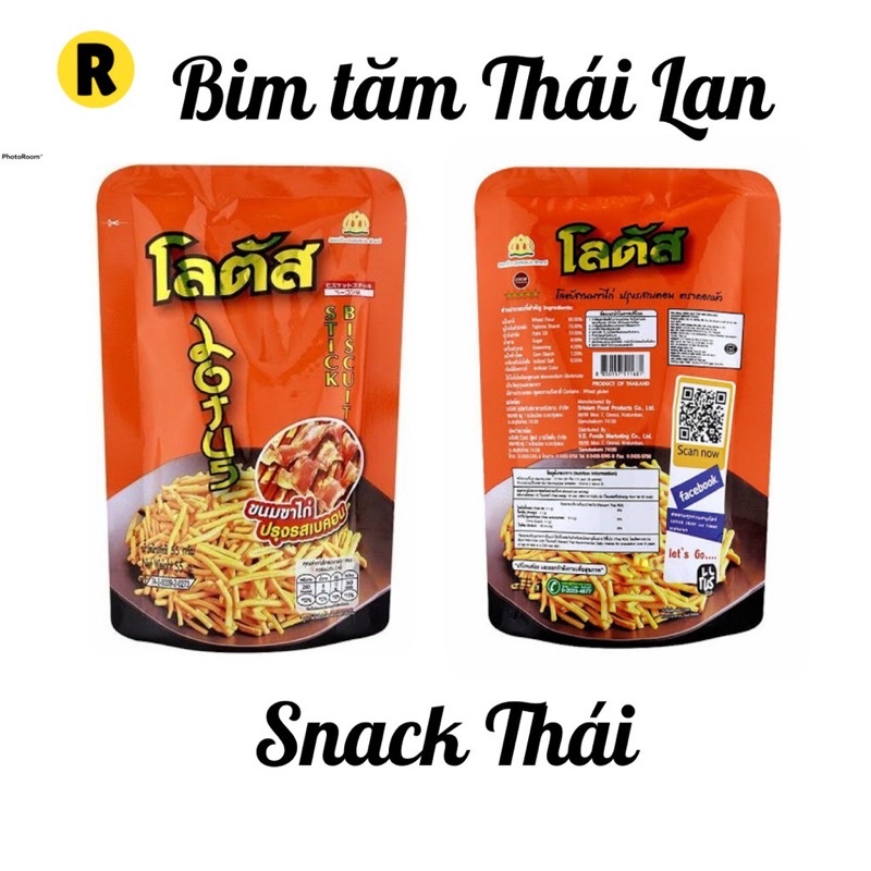 Snack Tăm Thái Bim Bim Que Thái Lan Các Vị 22g