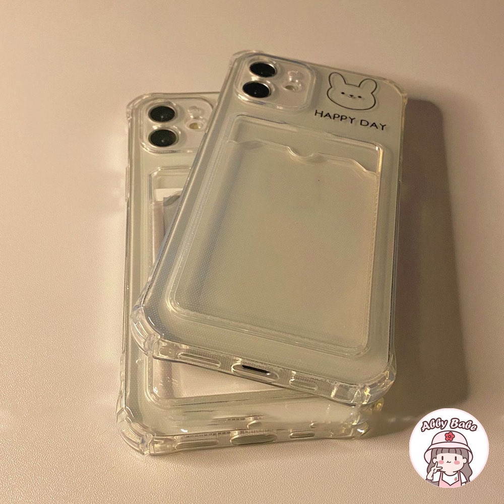 Ốp Điện Thoại Bằng TPU Mềm Trong Suốt Chống Sốc Có Ngăn Đựng Thẻ Cho IP 13 12 11 Pro Max X XS XR 8 7 Plus