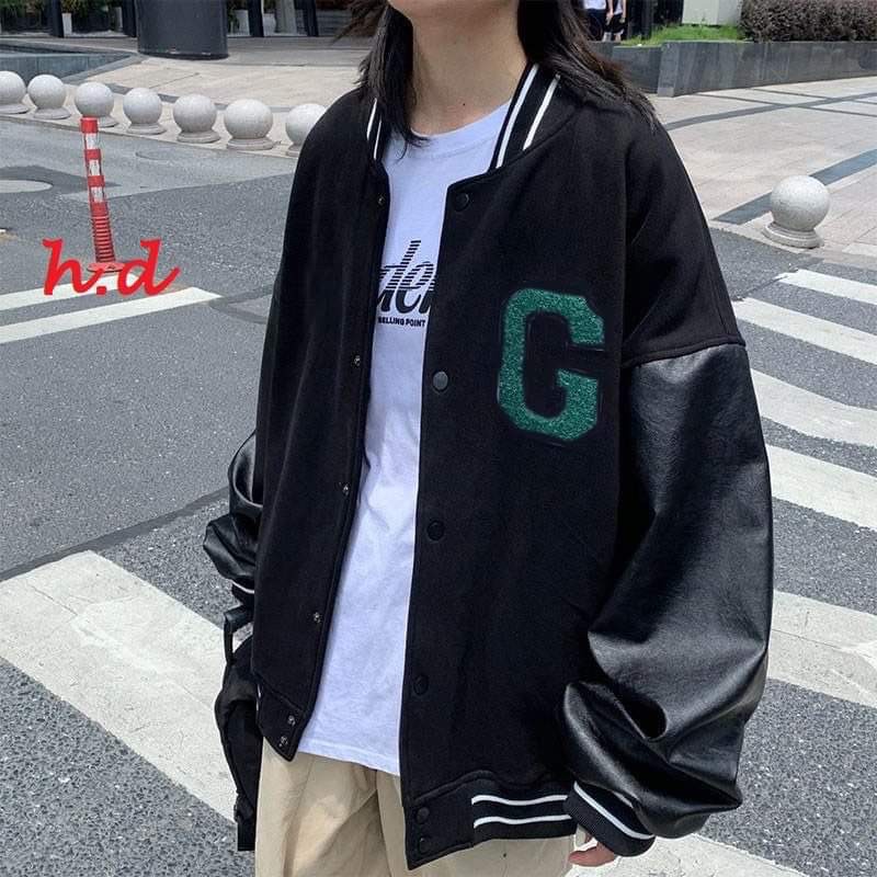 Áo bomber tay bóng chữ G HĐ12 | BigBuy360 - bigbuy360.vn