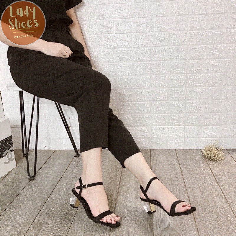 Sandal quai mảnh hh gót mica khuyết 5cm Mys Lucky Loviee