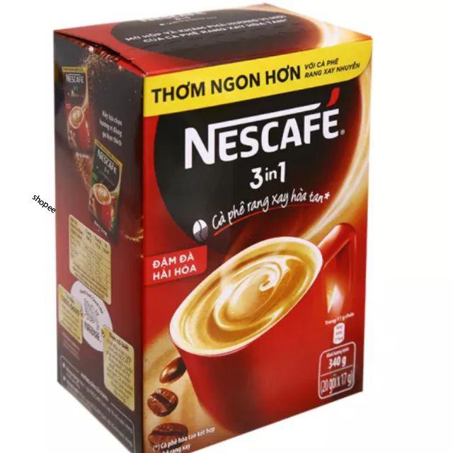 Cà Phê Sữa NesCafé 3 in 1 Đậm Đà Hài Hòa 340g (20 gói x 17g)