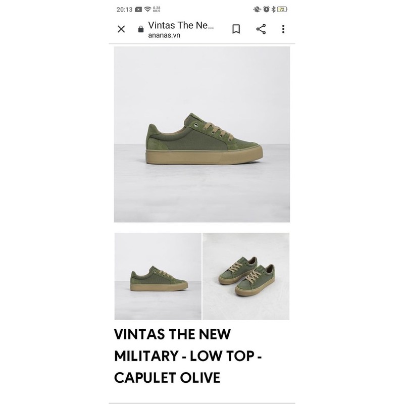 Giày Ananas Vitas Military - size37