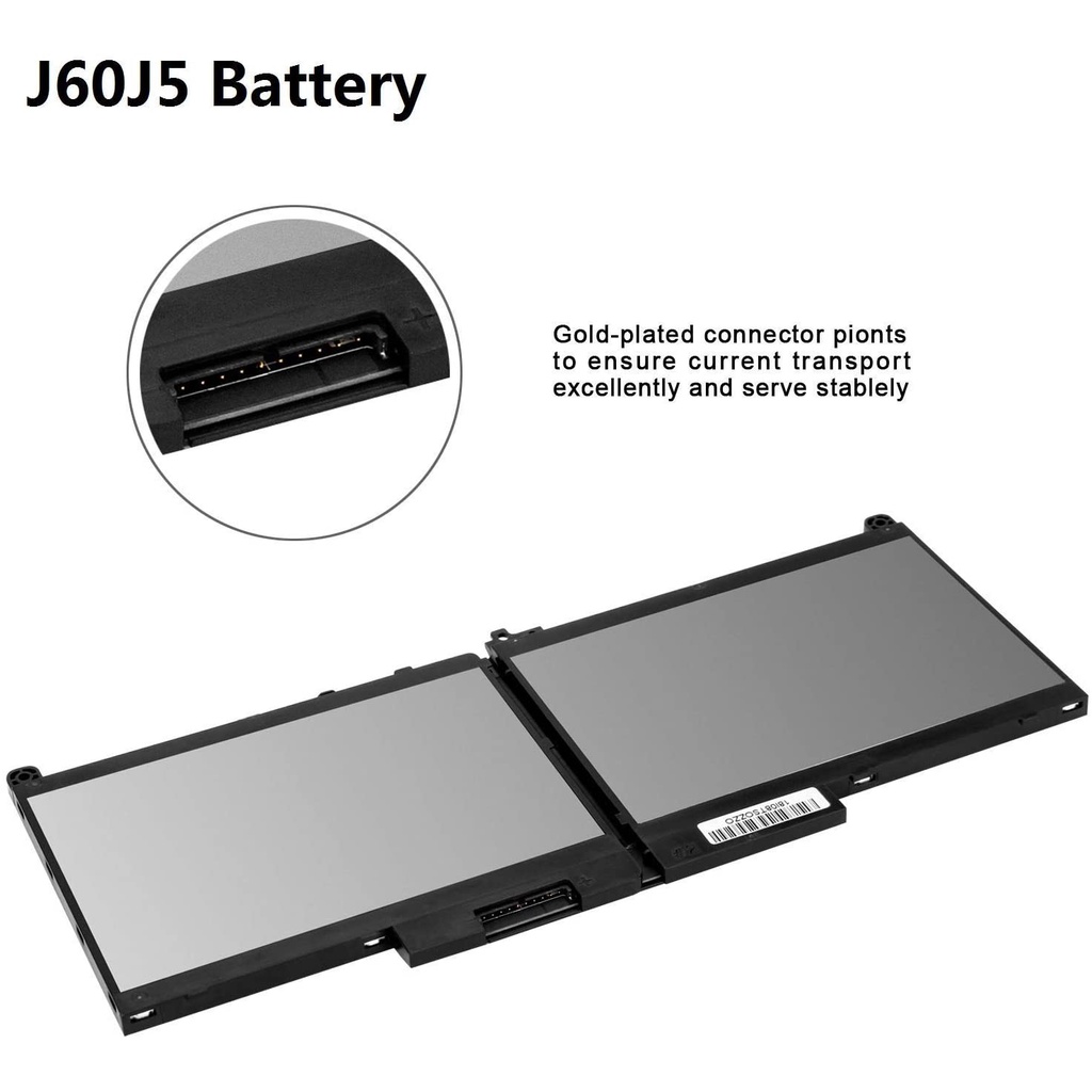 PIN ZIN DELL LATITUDE 7470 7270 E7270 E7470 4CELL 55WHR BATTERY MC34Y J60J5