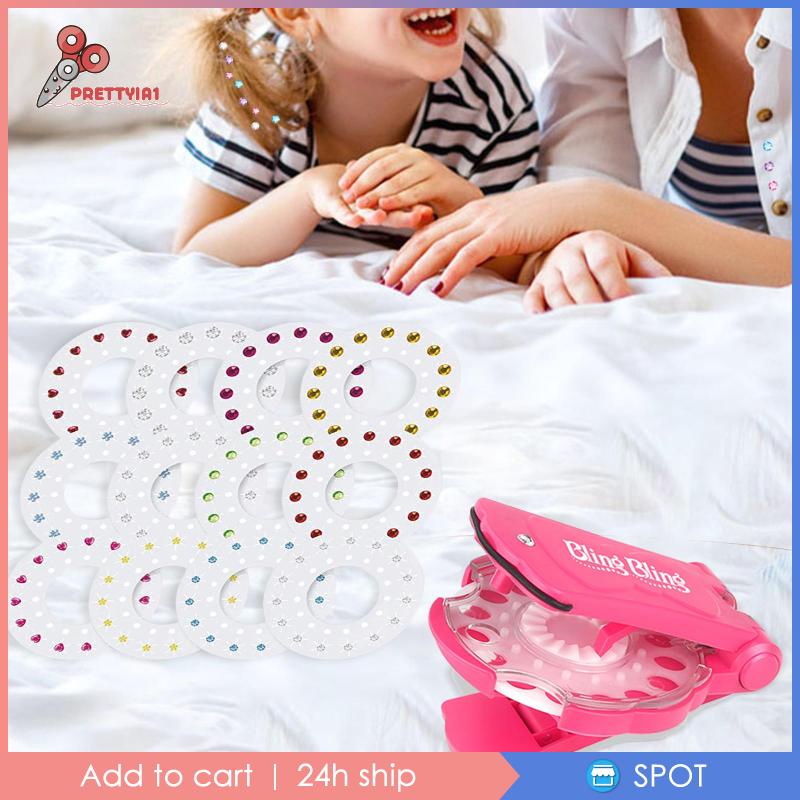 [Prettyia1] Máy Bấm Tóc Đính Kim Cương Lấp Lánh Trang Trí Quà Tặng