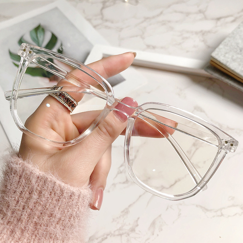 Mắt Kính Gọng Vuông Oversized Chống Bức Xạ Phong Cách Hàn Quốc Thời Trang Cho Nữjp5