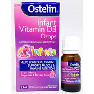 TiniMart-Bổ sung vitamin D3 drops ostelin Infant 2,4ml màu tím