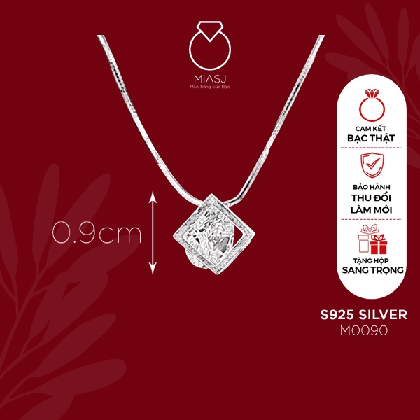 Mặt dây chuyền nữ Bạc Ý S925 MiASJ nhiều kiều thời trang đính đá Cz sáng đẹp cao cấp M3