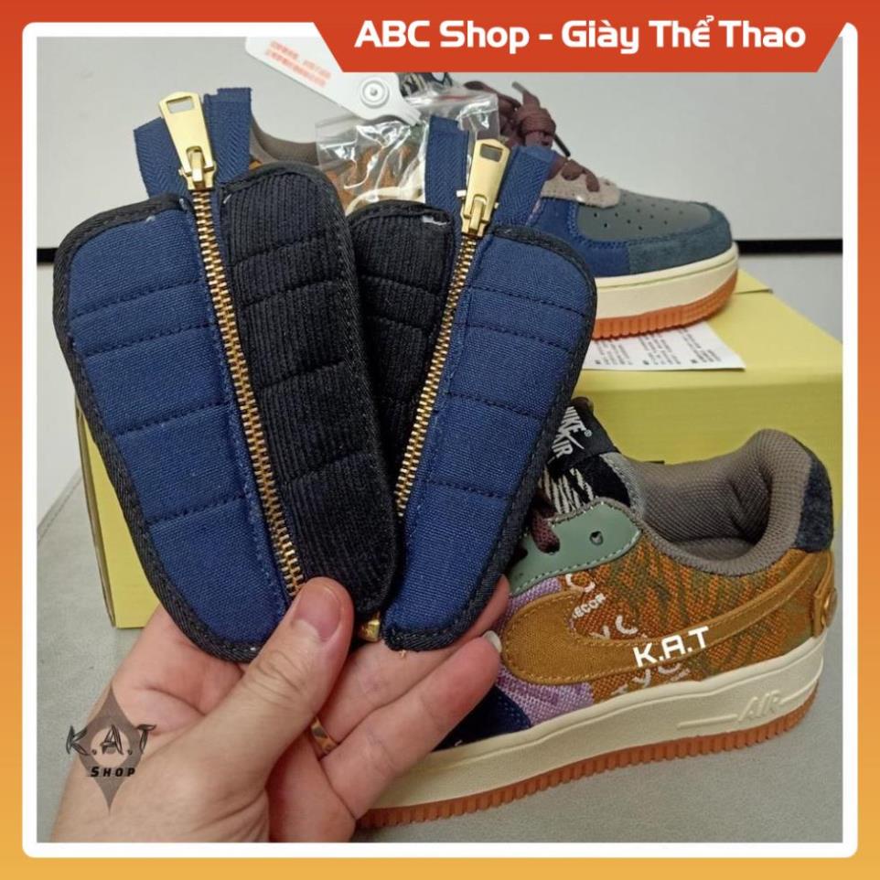 [FreeShip+ Hàng Xịn Sò] Giày Air force nâu thấp, Giầy Sneaker Nam Nữ AF1 Travis Scott Cactus Full Details