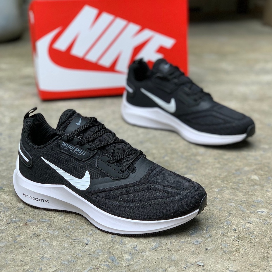 Giày sneaker thể thao nam nữ airzoom watershell đen móc trắng