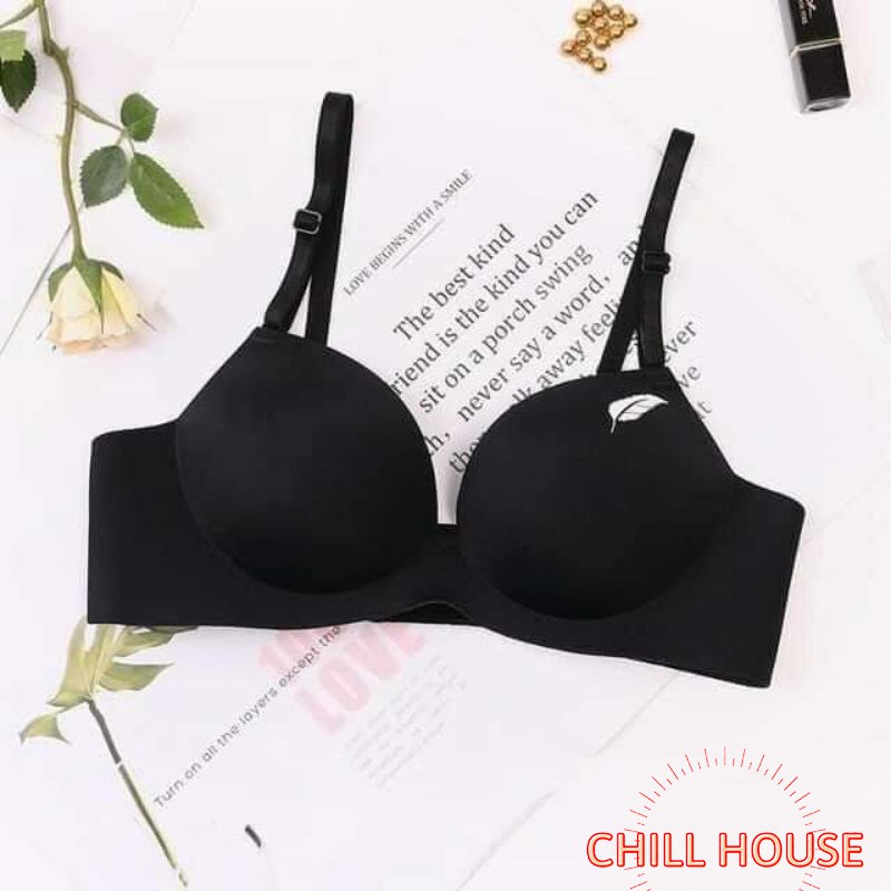 Áo lót đúc su lông vũ A01 VIỀN THẲNG không gọng siêu mềm - CHILLHOUSE