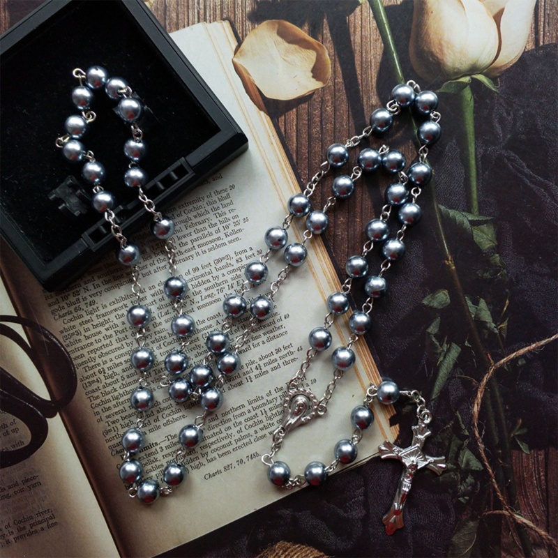 Va Vòng cổ Chuỗi Hạt Rosary Hình Thánh Giá Cổ Điển