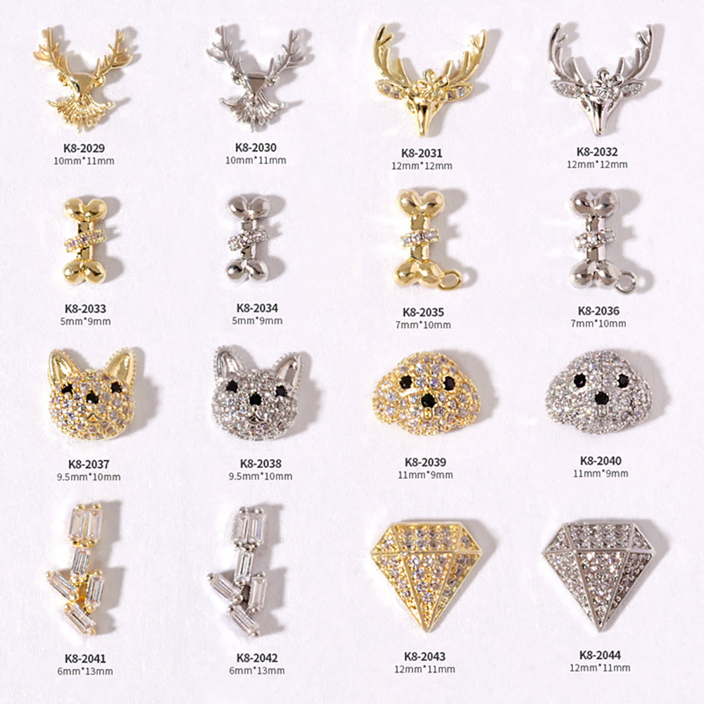 CHARMS 1 Phụ Kiện Trang Trí Móng Tay 3D Hình Chú Chó Xinh Xắn