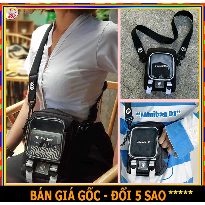 ❤️RẺ VÔ ĐỊCH❤️ Túi đeo chéo nam nữ DEAVU.196 vải kaki bố 2 ngăn phong cách Hàn Quốc
