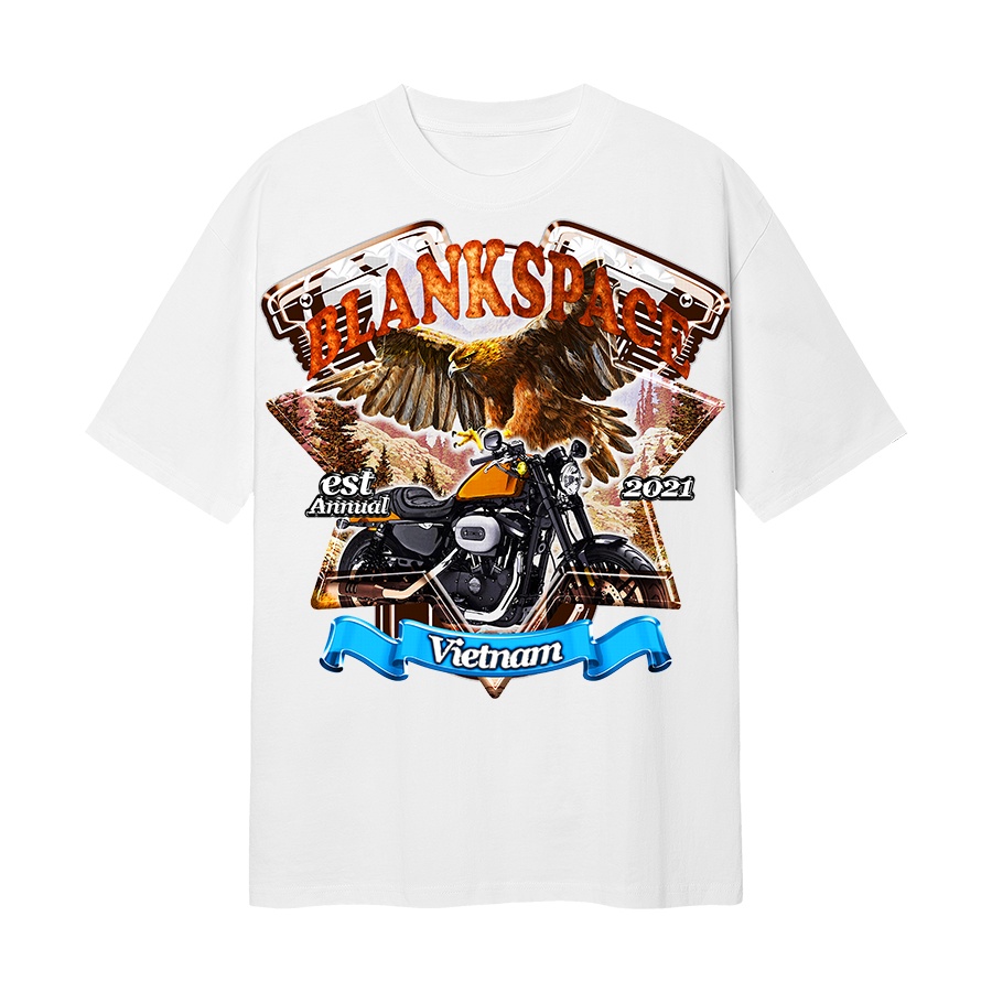 BLANK | Áo Thun HOLIDAY Tay Lỡ Unisex - Đen/Trắng Cổ Tròn