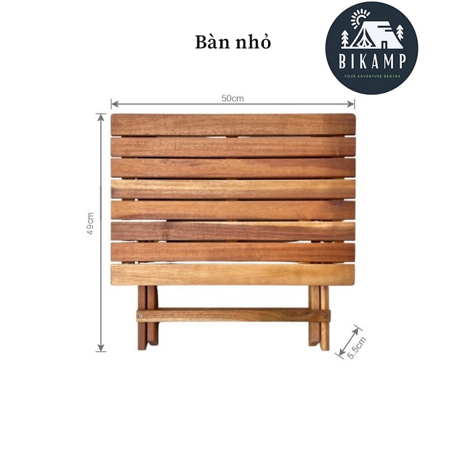 Bàn gỗ gấp gọn dã ngoại kiểu Nhật - Hàng xuất khẩu Nhật