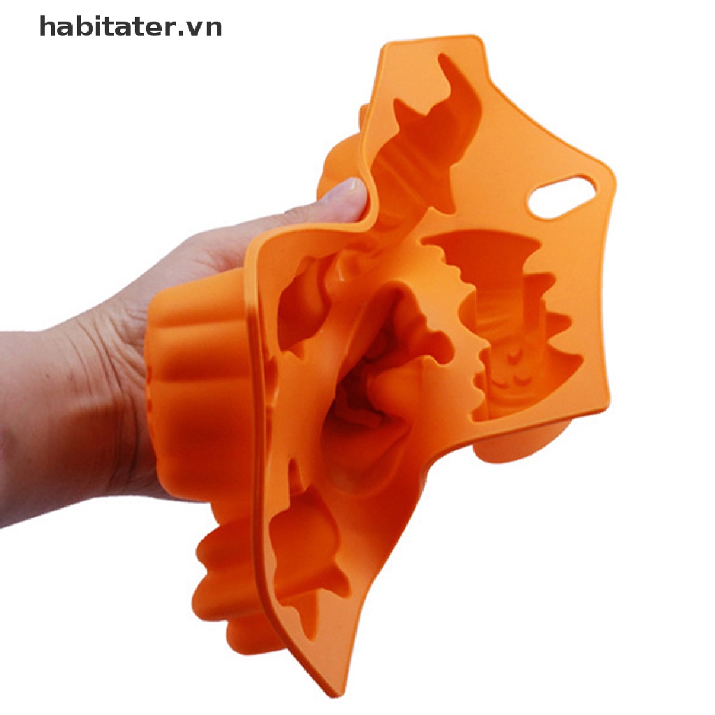 Khuôn Làm Bánh 6 Ngăn Hình Dơi Bí Ngô Halloween