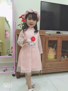Áo dài cát tường cho bé gái