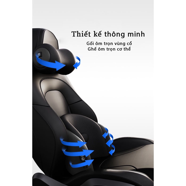 Combo Gối Và Đệm Tựa Massage Chườm Nóng Ô Tô - Văn Phòng, Cao Su Non, 6 Chế Độ, Cổng Cắm USB, Bảo Hành 12 Tháng | BigBuy360 - bigbuy360.vn